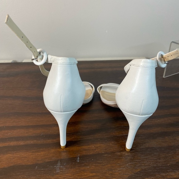 Enzo Angiolini Size 5.5 Ankle Strap Heels White Color Women’s - Picture 5 of 6